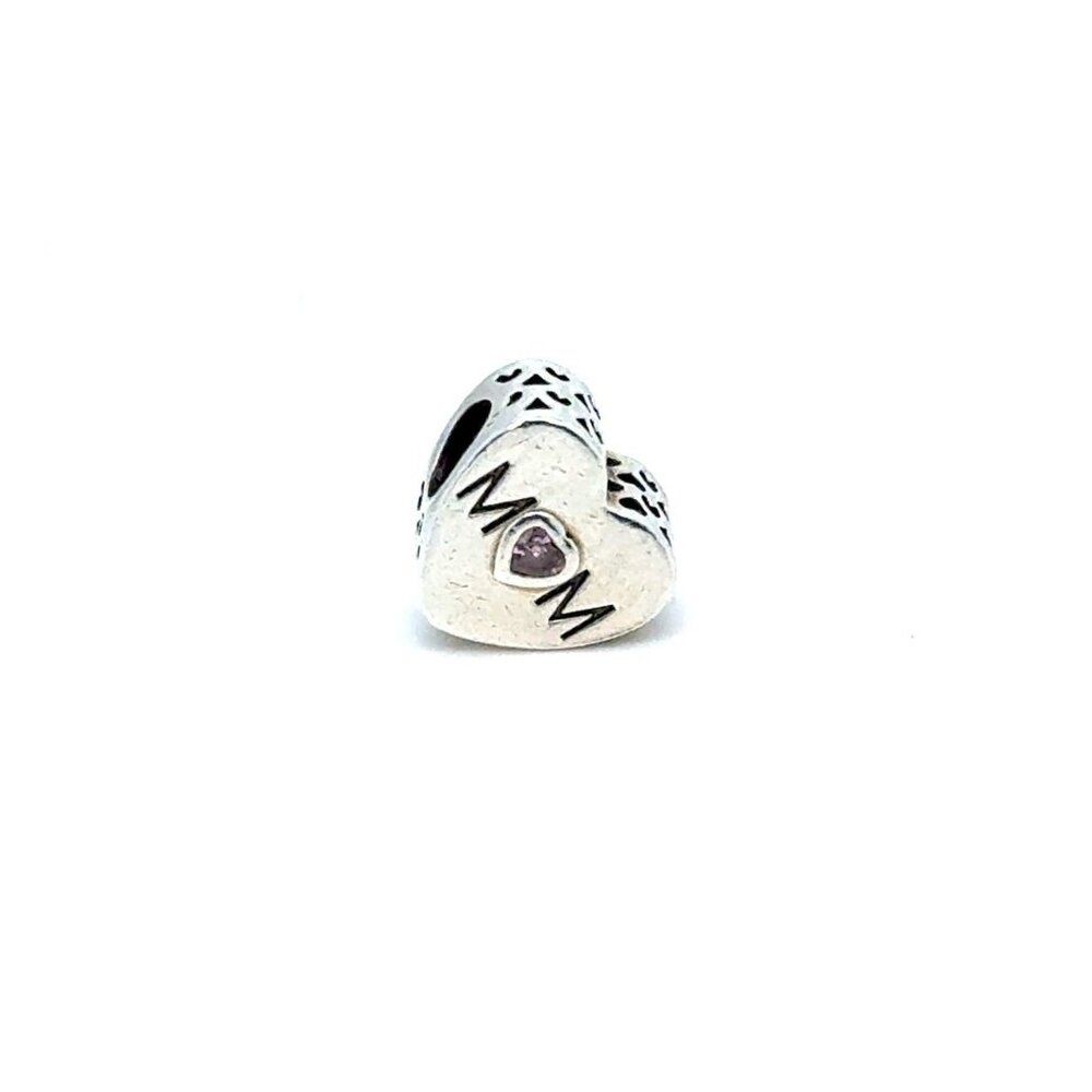 Pandora Mom Pink Cz Heart Charm